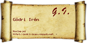 Gödri Irén névjegykártya